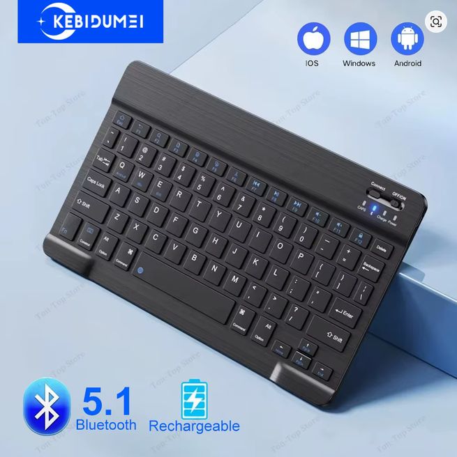 ⌨️ Bluetooth-Tastatur 5.1 – Kabellose Mini-Tastatur für Tablet, Telefon und Laptop