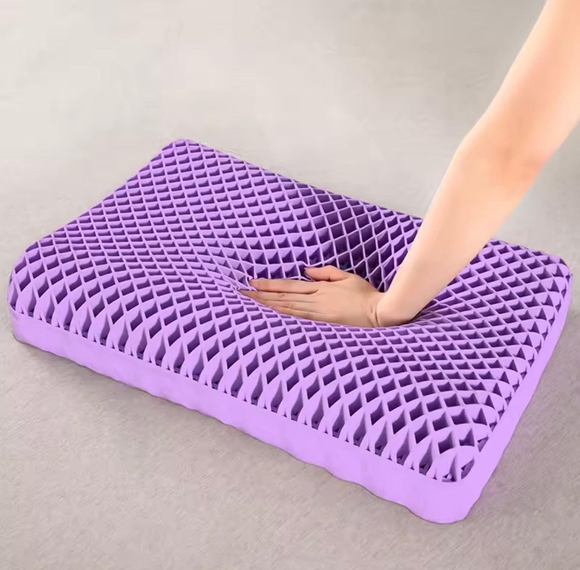 💜 PODUSZKA ERGONOMICZNA TPE 3D – ODDYCHAJĄCA PODUSZKA DO SNU 😴✨