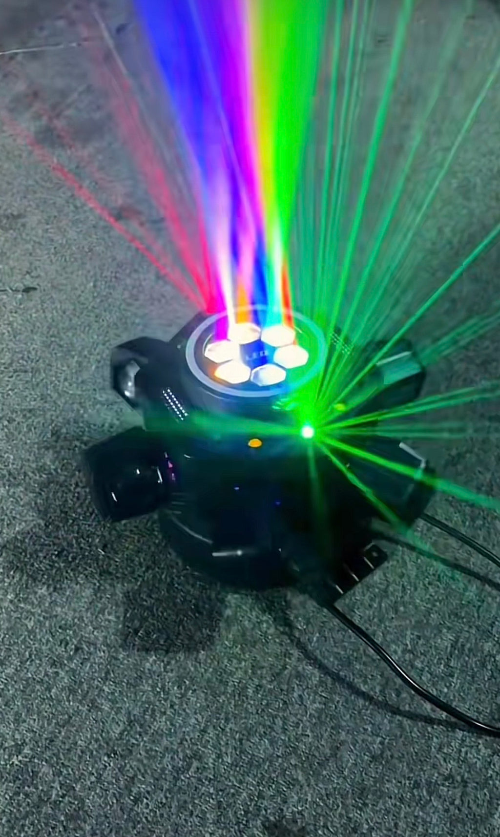 💥 Profesjonalne Oświetlenie Imprezowe LED 150W RGBW + Laser + Stroboskop + DMX512 + Pilot 🎶🌈