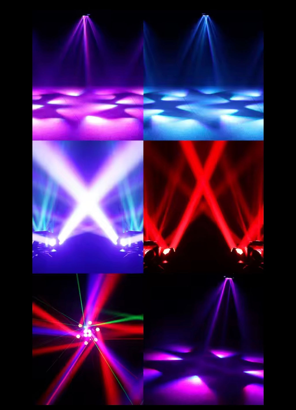 💥 Profesjonalne Oświetlenie Imprezowe LED 150W RGBW + Laser + Stroboskop + DMX512 + Pilot 🎶🌈