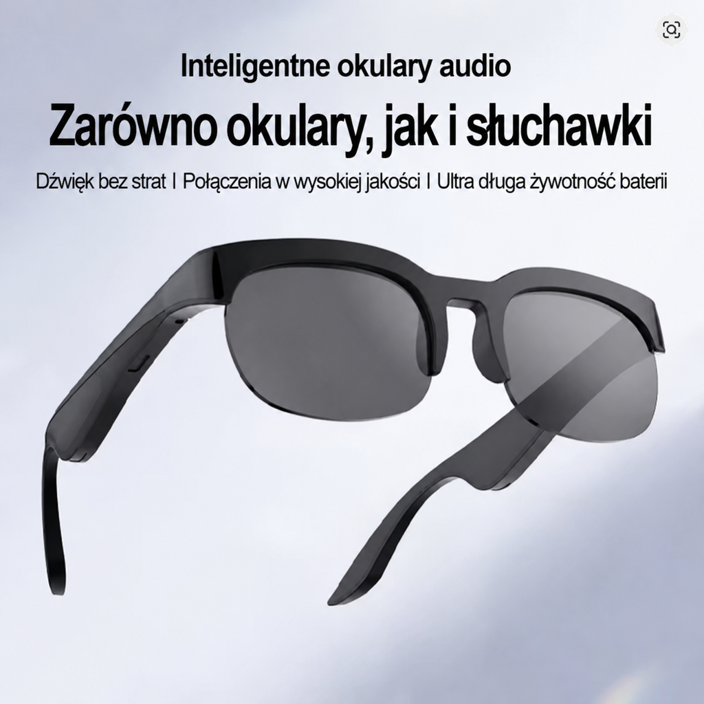 🕶️ Lenovo Inteligentne Okulary AI D12 – Bluetooth, Tłumaczenie AI, Muzyka, Rozmowy Hands-Free 🎧🤖