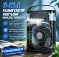 ❄️ Przenośny Klimatyzator 3w1 – Wentylator + Nawilżacz + LED 💨💧