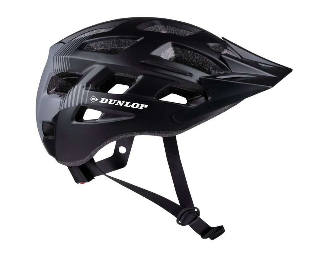 🚴 Fahrradhelm MTB DUNLOP M 55–58 cm + Rücklicht 6x LED 🔴