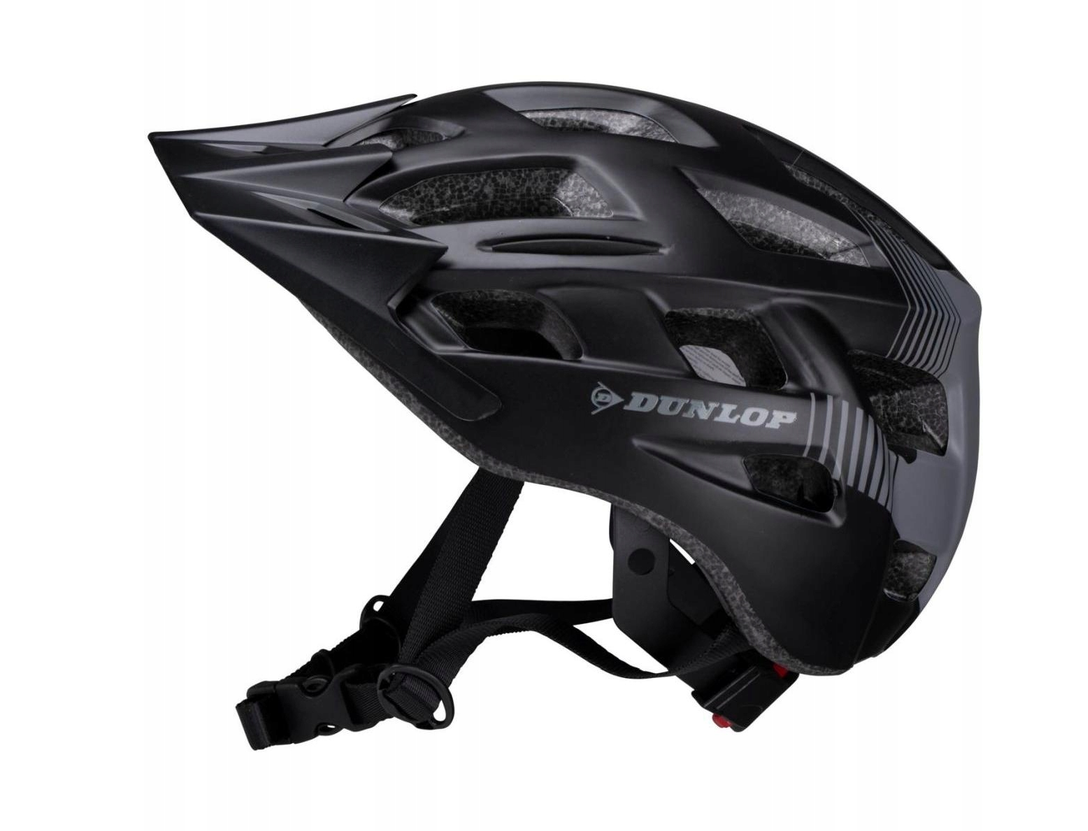 🚴 Fahrradhelm MTB DUNLOP M 55–58 cm + Rücklicht 6x LED 🔴