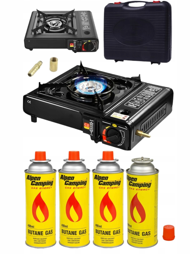 🔥 Begris Gaskocher 2200 W + 4 Gaskartuschen + Koffer ⛺