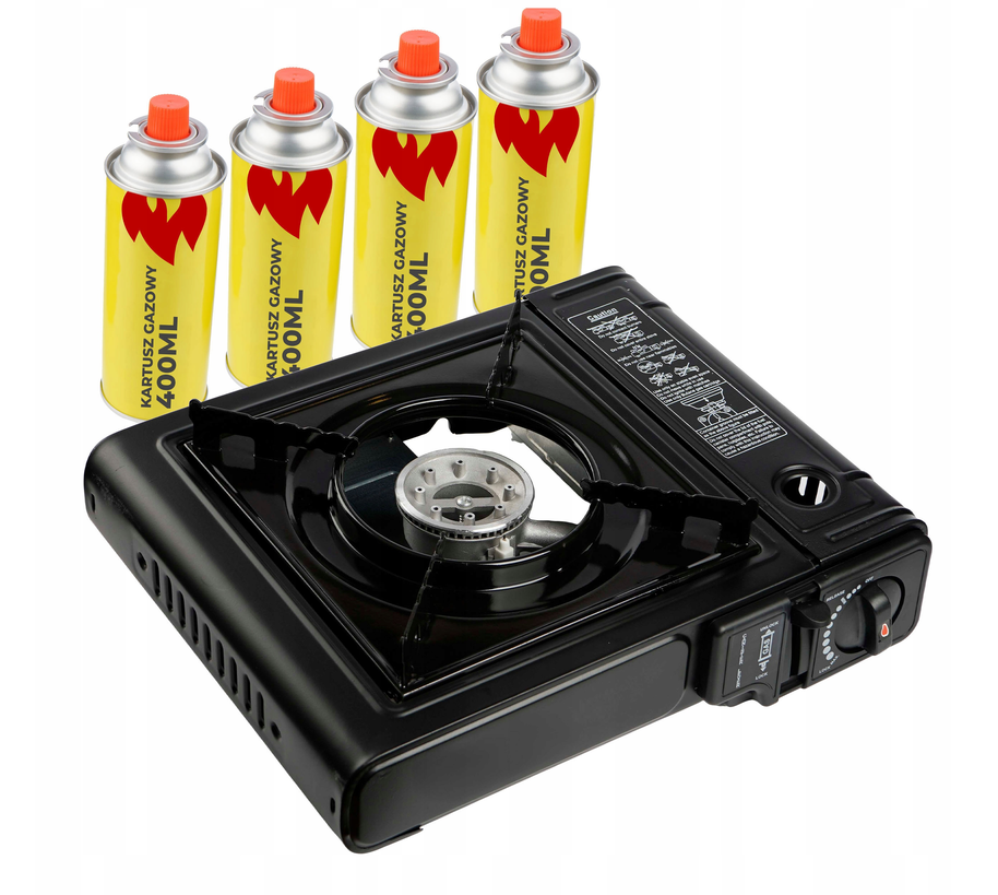 🔥 Begris Gaskocher 2200 W + 4 Gaskartuschen + Koffer ⛺