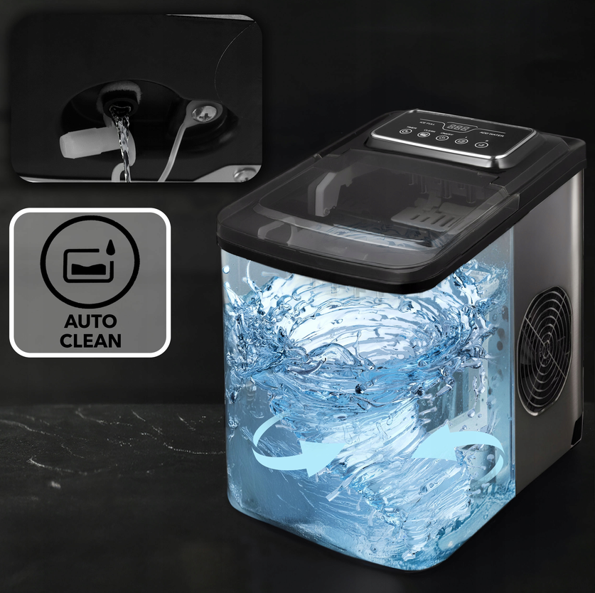 🧊 EBERG QIM Eiswürfelmaschine 160W – 12 kg/24h, 2 Eiswürfelgrößen, INOX ❄️