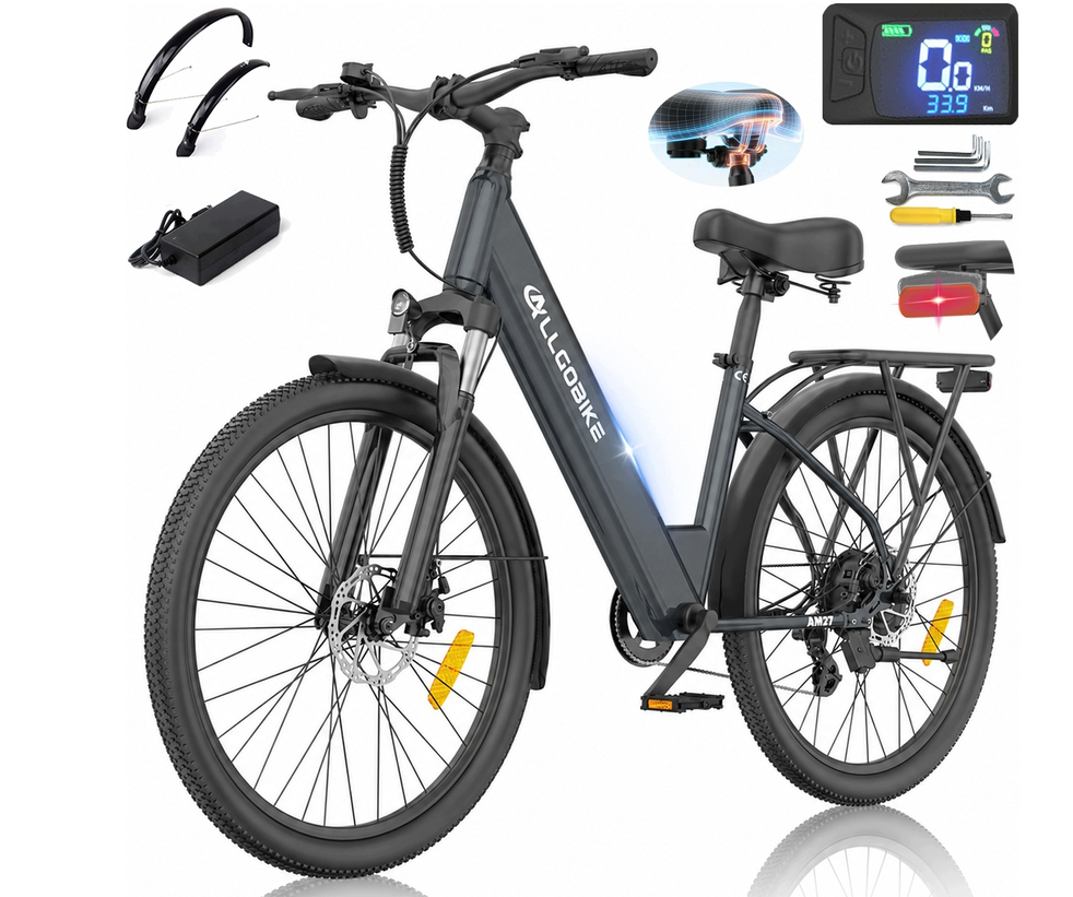 🚲 Rower Elektryczny ALLGOBIKE 27,5" 250W 15Ah – Shimano 7S, Zasięg do 100 km ⚡
