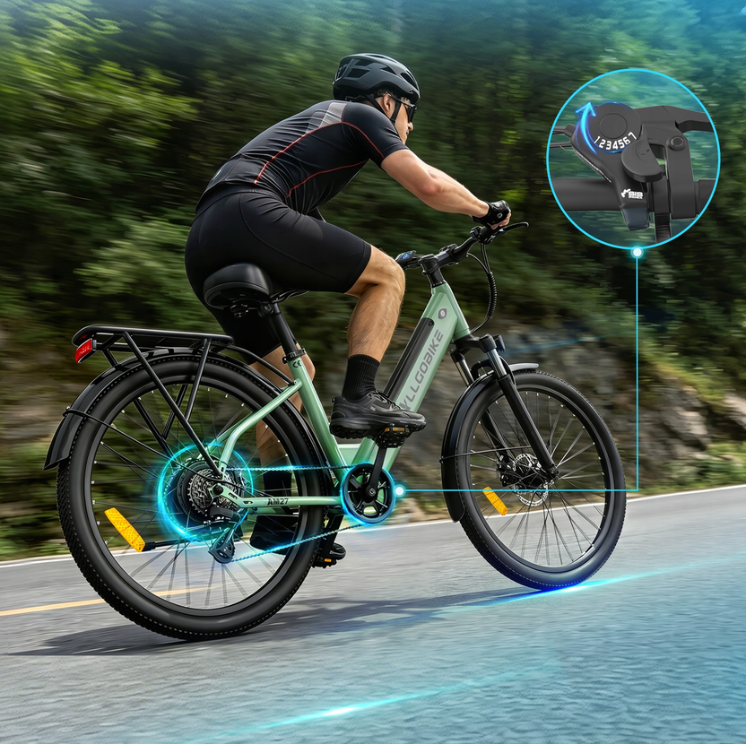 🚲 Rower Elektryczny ALLGOBIKE 27,5" 250W 15Ah – Shimano 7S, Zasięg do 100 km ⚡