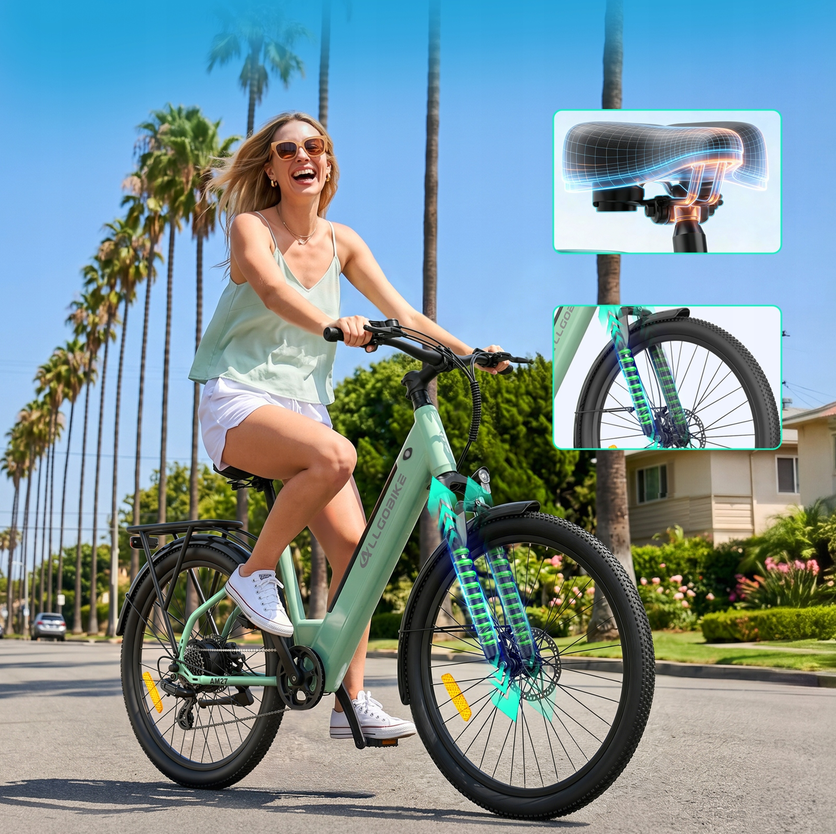 🚲 Rower Elektryczny ALLGOBIKE 27,5" 250W 15Ah – Shimano 7S, Zasięg do 100 km ⚡