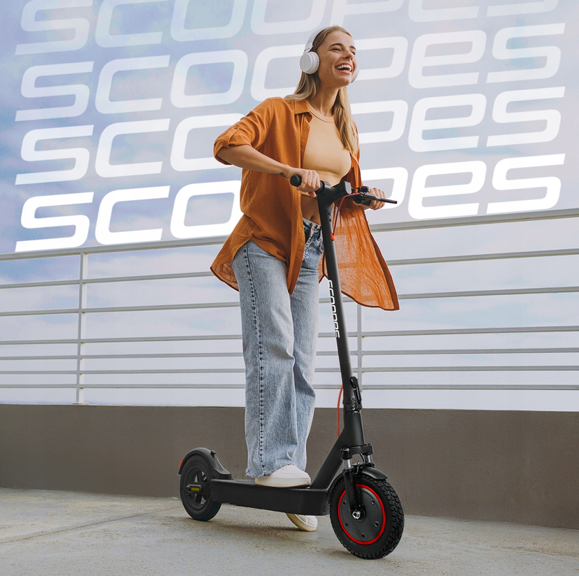 🛴 Hulajnoga Elektryczna SCOOPES E-Cruise 350W – Zasięg 35 km, Koła 10", Amortyzacja ⚡